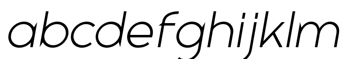 Gladiora-ExtraLightItalic Font LOWERCASE
