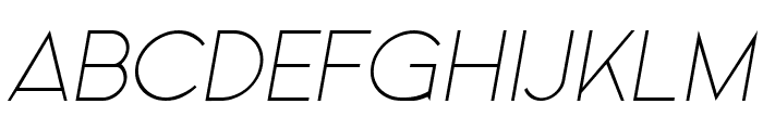 Gladiora Thin Italic Font UPPERCASE