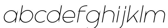 Gladiora Thin Italic Font LOWERCASE