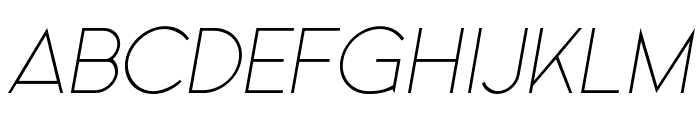 Gladiora-ThinItalic Font UPPERCASE