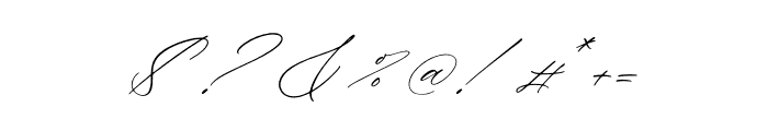 Gladioss Feather Italic Font OTHER CHARS