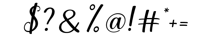GladistaScriptItalic Font OTHER CHARS