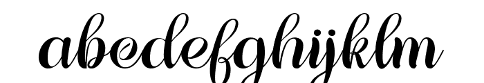 Glamela Script Font LOWERCASE
