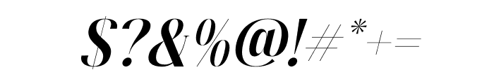 Glanity Italic Font OTHER CHARS