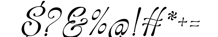 Glaritza Script Italic Font OTHER CHARS