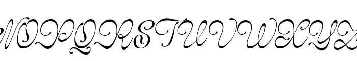 Glaritza Script Italic Font UPPERCASE