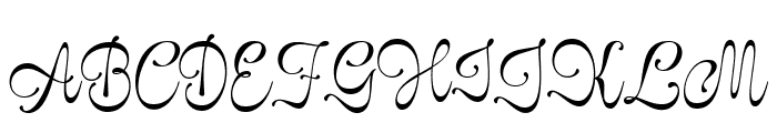 Glaritza Script Regular Font UPPERCASE