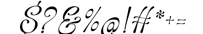 GlaritzaScript-Italic Font OTHER CHARS