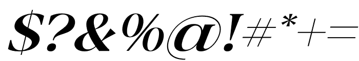 Glashick Italic Font OTHER CHARS