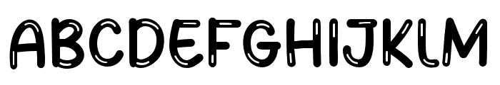 GlassOnRegular Font LOWERCASE