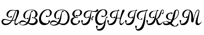 Glasthone Calligraphy font Reg Font UPPERCASE