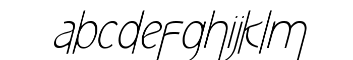 Gleams sans display Light Italic Font LOWERCASE