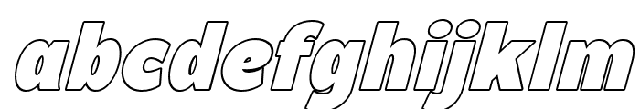 Glembo-ItalicOutline Font LOWERCASE