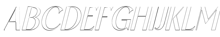 Glenite Elegante Outline Italic Font UPPERCASE