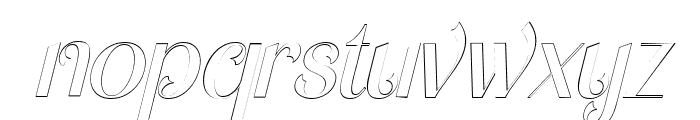 Glenite Elegante Outline Italic Font LOWERCASE