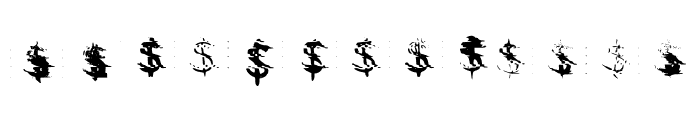 Glitch Dollar Font UPPERCASE