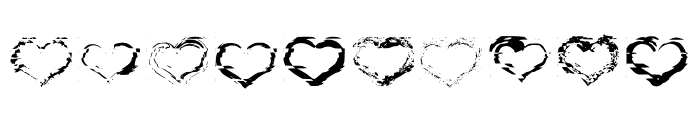 Glitch Heart Font OTHER CHARS