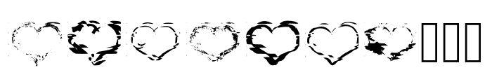 Glitch Heart Font OTHER CHARS