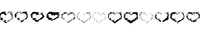 Glitch Heart Font UPPERCASE
