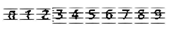Glitch Lines Regular Font OTHER CHARS
