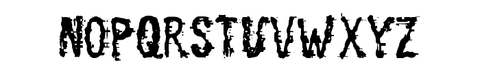 Glitch Skinny By Squeeb Regular Font UPPERCASE