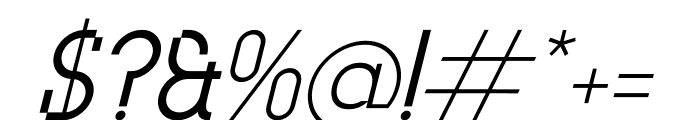 Glitchcraft Italic Font OTHER CHARS
