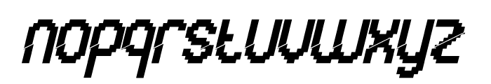 Glitchy Italic Font LOWERCASE