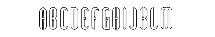 Glockenspiel-Hollow Font UPPERCASE