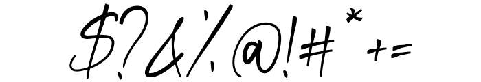 Glomiest Signature Font OTHER CHARS
