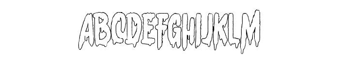 Gloomy Grave Outline Font UPPERCASE