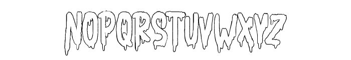 Gloomy Grave Outline Font UPPERCASE