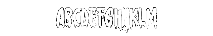 Gloomy Grave Outline Font LOWERCASE