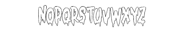 Gloomy Grave Outline Font LOWERCASE