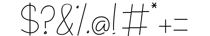 Gloowing Signature Font OTHER CHARS