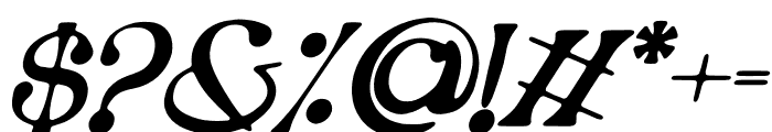 Glorieta Italic Font OTHER CHARS