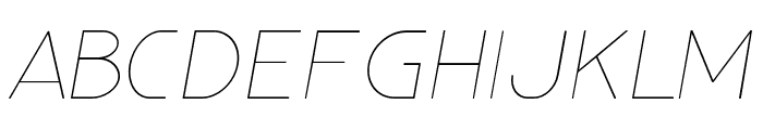 Glorifie-Thin-Italic Font UPPERCASE