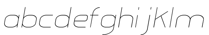 Glorifie-Thin-Italic Font LOWERCASE