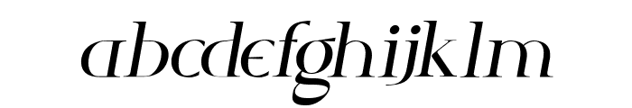 Glorify SH Italic Font LOWERCASE