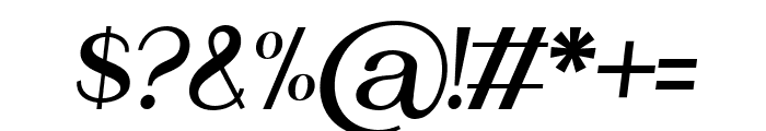 Glorisa-Italic Font OTHER CHARS