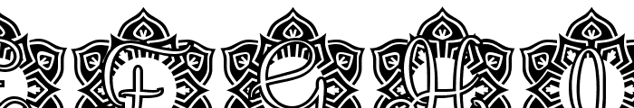 Glory Mandala Monogram Font UPPERCASE