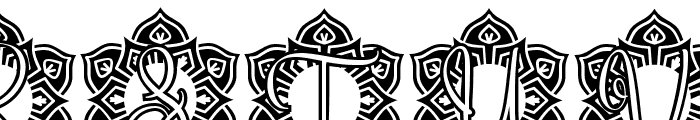 Glory Mandala Monogram Font UPPERCASE