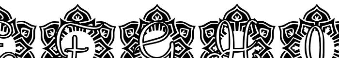 Glory Mandala Monogram Font LOWERCASE