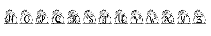 Glorynesia-Monogram Font LOWERCASE
