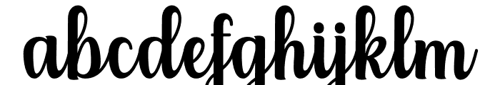 Glorynesia-Regular Font LOWERCASE