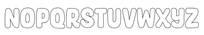 GlossySheen-Outline Font LOWERCASE