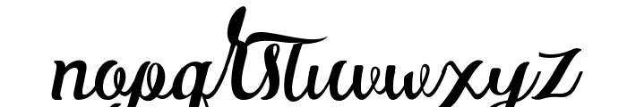 GlosterScript Font LOWERCASE