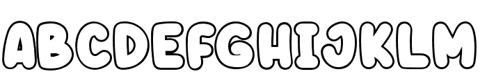 Glowing Bubble-Outline Font UPPERCASE
