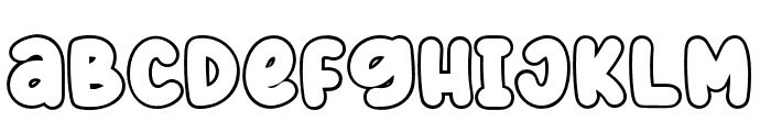 Glowing Bubble-Outline Font LOWERCASE