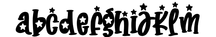 Glowing Star Cute Font LOWERCASE