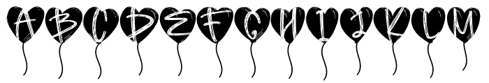Go Love Balloon Font UPPERCASE